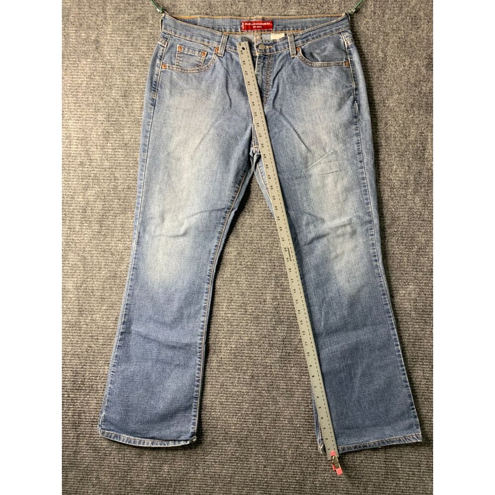 Levis 515 Womens Size 12 M Noveau Bootcut Jeans Light Wash Low Rise Stretch Blue - Picture 5 of 8